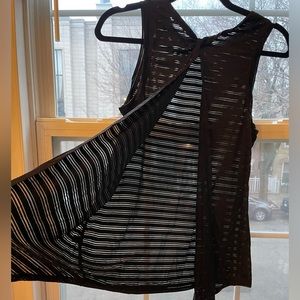 Lululemon All Tied Up Tank Open Back *Black transparent stripe